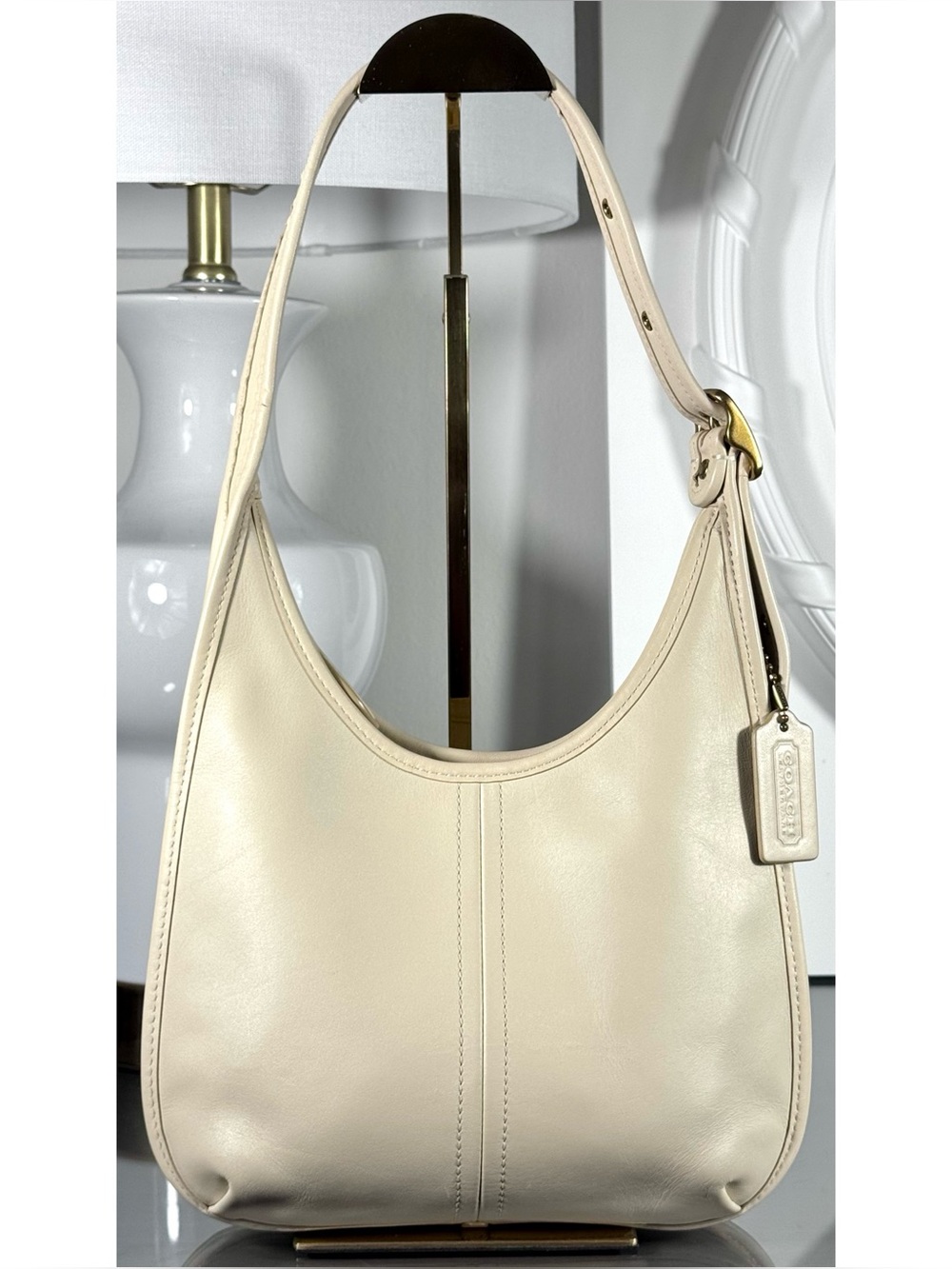 COACH Ergo Shoulder Bag C2265 Ivory Cream Leather 2022